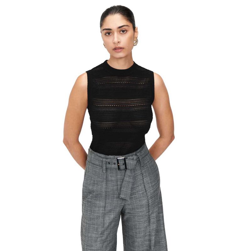 Veronika Maine Pointelle Knit Tank image number 4